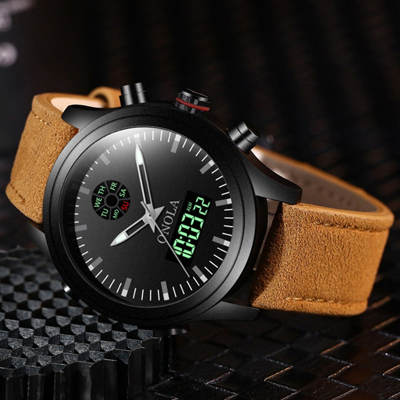 ONOLA brand Fashion casual dual display Watch men origin wrist watch Luminous Waterproof Sports Digital&quartz Men's Watches - JMART - ONLINE STORE DELIVERING YOUR SUPPLIES