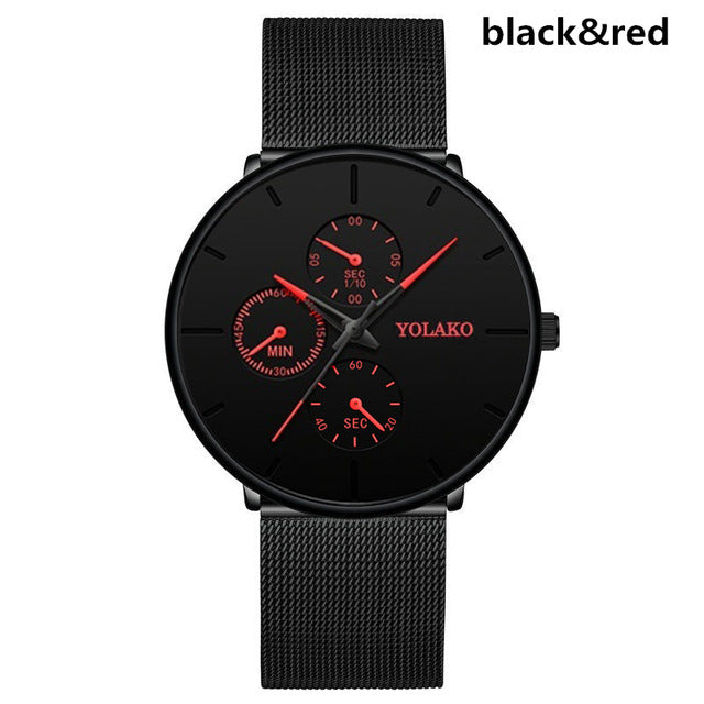Relogio Masculino 2020 Mens Watches Male Clock Quartz Watch Casual Slim Mesh Steel Men Watch Waterproof Designer Sport Watch - JMART - ONLINE STORE DELIVERING YOUR SUPPLIES
