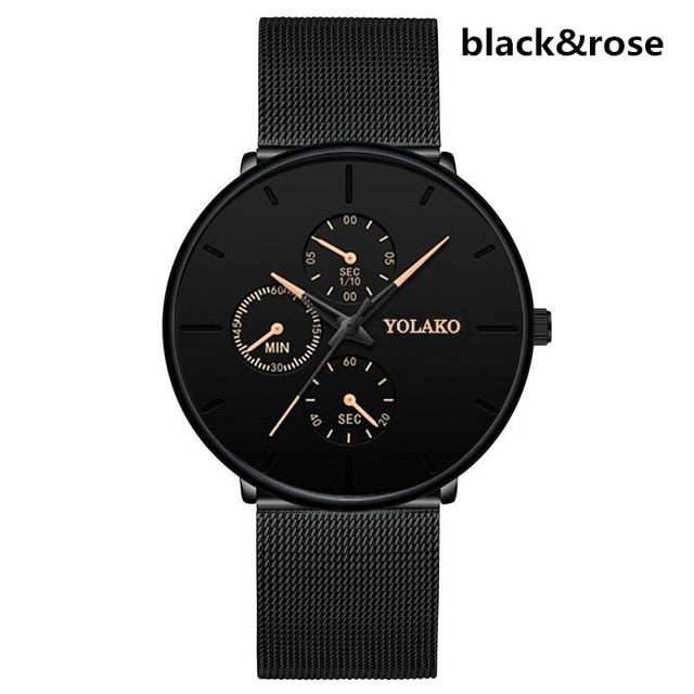 Relogio Masculino 2020 Mens Watches Male Clock Quartz Watch Casual Slim Mesh Steel Men Watch Waterproof Designer Sport Watch - JMART - ONLINE STORE DELIVERING YOUR SUPPLIES