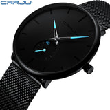 CRRJU Fashion Mens Watches Top Brand Luxury Quartz Watch Men Casual Slim Mesh Steel Waterproof Sport Watch Relogio Masculino - JMART - ONLINE STORE DELIVERING YOUR SUPPLIES