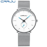 CRRJU Fashion Mens Watches Top Brand Luxury Quartz Watch Men Casual Slim Mesh Steel Waterproof Sport Watch Relogio Masculino - JMART - ONLINE STORE DELIVERING YOUR SUPPLIES