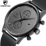 New CHEETAH Brand Men Watches Chronograph Quartz Watch Men Stainless Steel Waterproof Sports Clock Watches Business reloj hombre - JMART - ONLINE STORE DELIVERING YOUR SUPPLIES