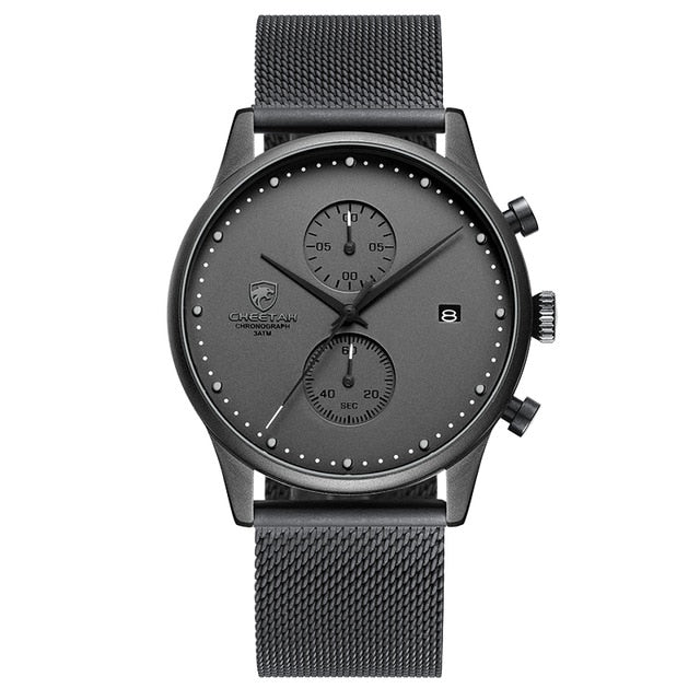 New CHEETAH Brand Men Watches Chronograph Quartz Watch Men Stainless Steel Waterproof Sports Clock Watches Business reloj hombre - JMART - ONLINE STORE DELIVERING YOUR SUPPLIES