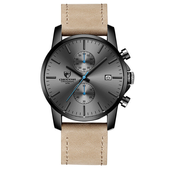 2019 Men Watch CHEETAH Brand Fashion Sports Quartz Watches Mens Leather Waterproof Chronograph Clock Business Relogio Masculino - JMART - ONLINE STORE DELIVERING YOUR SUPPLIES