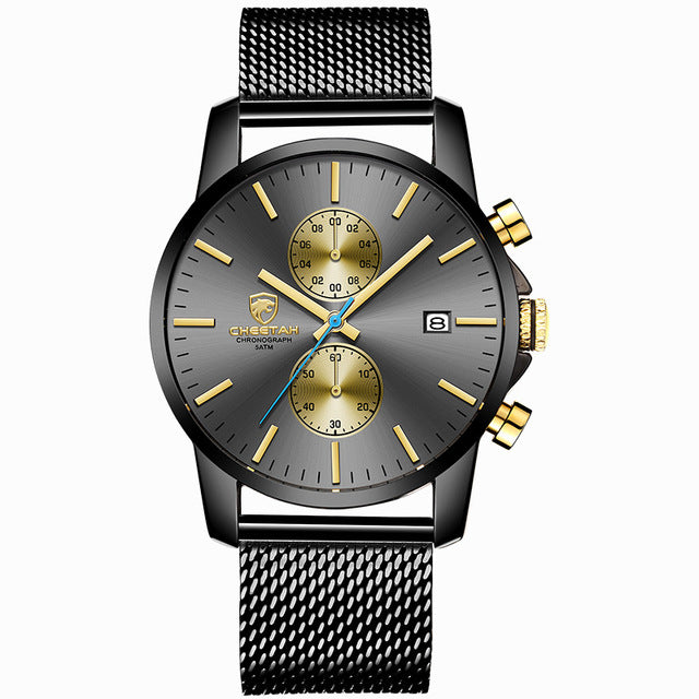 2019 Men Watch CHEETAH Brand Fashion Sports Quartz Watches Mens Leather Waterproof Chronograph Clock Business Relogio Masculino - JMART - ONLINE STORE DELIVERING YOUR SUPPLIES