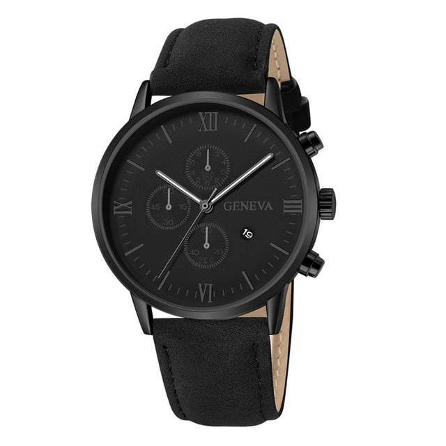 Fashion Geneva Men Date Alloy Case Synthetic Leather Analog Quartz Sport Watch Male Clock Top Brand Luxury Relogio Masculino D30 - JMART - ONLINE STORE DELIVERING YOUR SUPPLIES
