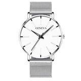 Luxury fashion men's minimalist watch ultra-thin black stainless steel mesh bracelet watch men's business casual quartz clock - JMART - ONLINE STORE DELIVERING YOUR SUPPLIES