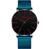 Luxury fashion men's minimalist watch ultra-thin black stainless steel mesh bracelet watch men's business casual quartz clock - JMART - ONLINE STORE DELIVERING YOUR SUPPLIES