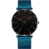 Luxury fashion men's minimalist watch ultra-thin black stainless steel mesh bracelet watch men's business casual quartz clock - JMART - ONLINE STORE DELIVERING YOUR SUPPLIES